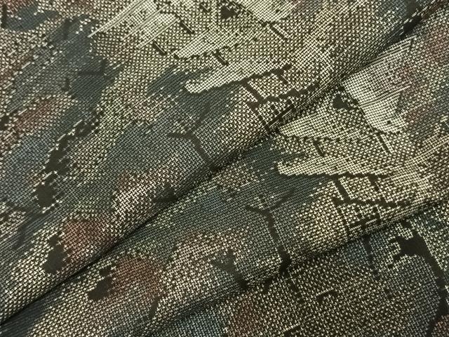 平和屋着物●本場大島紬 カタス9マルキ 風景文 正絹 逸品 AABD8600fy
