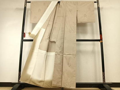 平和屋着物●本場大島紬 カタス7マルキ 幾何学文様 正絹 逸品 AABD8601fy
