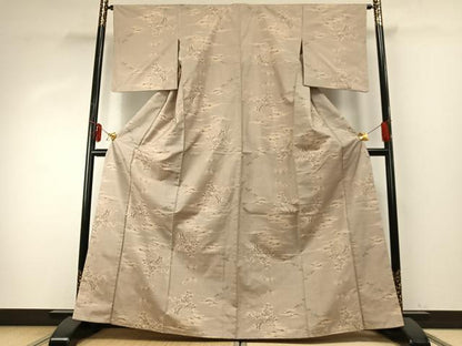 平和屋着物●本場大島紬 カタス9マルキ 風景文 正絹 逸品 AABD8604fy