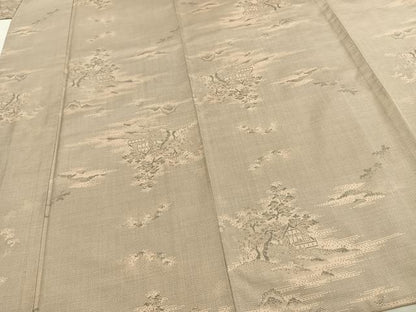 平和屋着物●本場大島紬 カタス9マルキ 風景文 正絹 逸品 AABD8604fy
