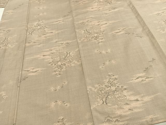 平和屋着物●本場大島紬 カタス9マルキ 風景文 正絹 逸品 AABD8604fy