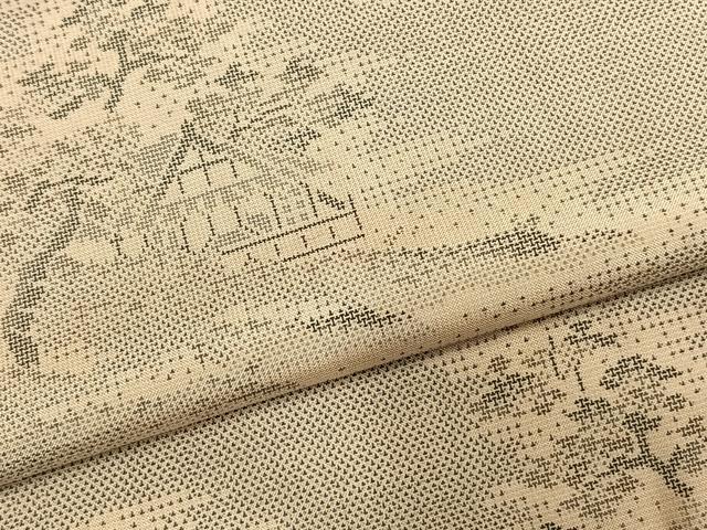 平和屋着物●本場大島紬 カタス9マルキ 風景文 正絹 逸品 AABD8604fy