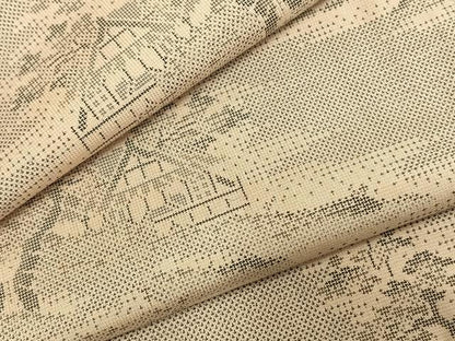 平和屋着物●本場大島紬 カタス9マルキ 風景文 正絹 逸品 AABD8604fy