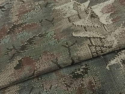 平和屋着物●本場大島紬　カタス9マルキ　風景文　正絹　逸品　AABD8617fy