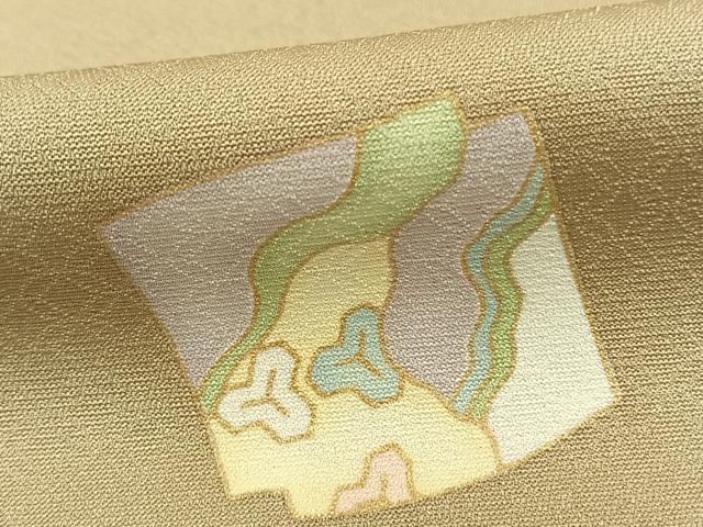 平和屋着物●上質な小紋 色紙文 金彩 正絹 逸品 AABD8627fy