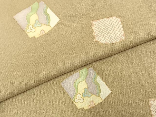 平和屋着物●上質な小紋 色紙文 金彩 正絹 逸品 AABD8627fy
