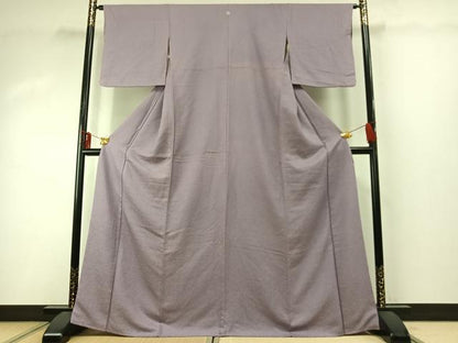 平和屋着物●上質な色無地　薄葡萄色　正絹　逸品　AABD8635fy