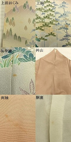平和屋着物●訪問着　友禅　作家物　風景文　暈し染め　正絹　逸品　AABD8648fy