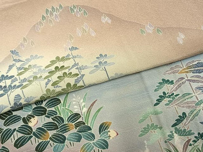 平和屋着物●訪問着　友禅　作家物　風景文　暈し染め　正絹　逸品　AABD8648fy