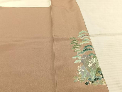 平和屋着物●訪問着　友禅　作家物　風景文　暈し染め　正絹　逸品　AABD8648fy