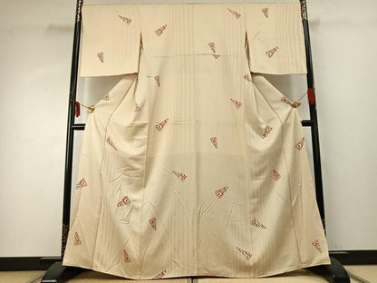 平和屋着物●ろう彩工芸 奥村一心 小紋 散らし文 正絹 逸品 AABD8652fy