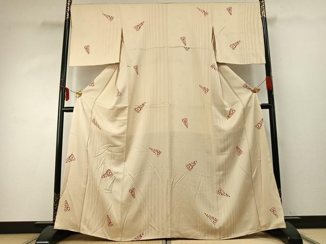 平和屋着物●ろう彩工芸 奥村一心 小紋 散らし文 正絹 逸品 AABD8652fy