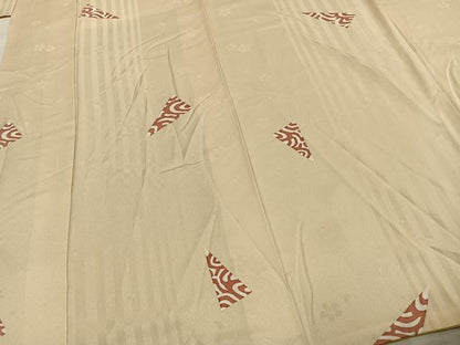 平和屋着物●ろう彩工芸 奥村一心 小紋 散らし文 正絹 逸品 AABD8652fy