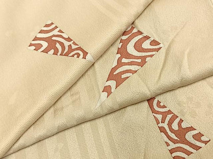 平和屋着物●ろう彩工芸 奥村一心 小紋 散らし文 正絹 逸品 AABD8652fy