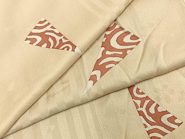 平和屋着物●ろう彩工芸 奥村一心 小紋 散らし文 正絹 逸品 AABD8652fy