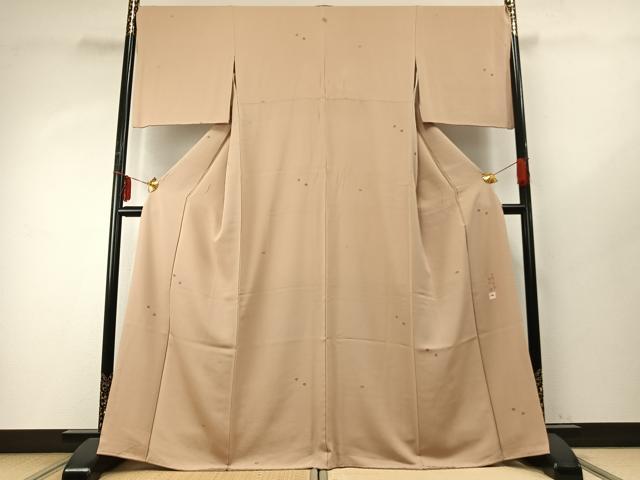 平和屋着物○本加賀友禅作家 梶山伸 小紋 舞花文 正絹 逸品 AABD8653fy