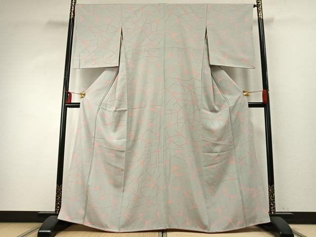 平和屋着物●上質な小紋　飛鳥文　正絹　逸品　AABD8654fy