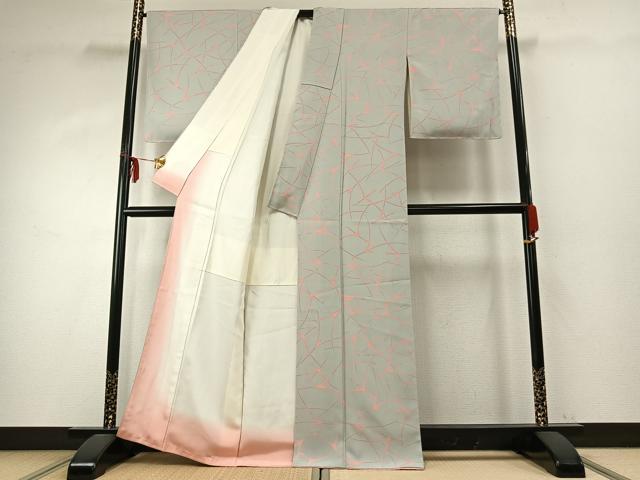 平和屋着物●上質な小紋　飛鳥文　正絹　逸品　AABD8654fy