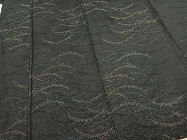 平和屋着物●本場大島紬　雪芝文　正絹　逸品　AABD8660fy