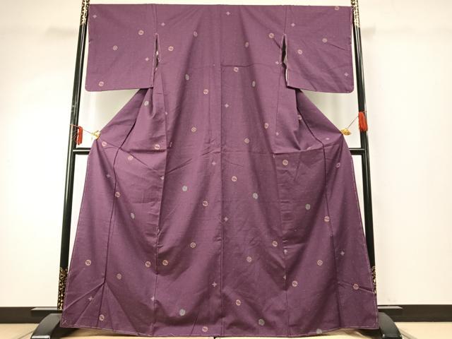 平和屋着物●上質な紬　吉祥文　正絹　逸品　未使用　AABD8661fy