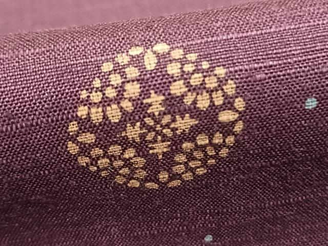 平和屋着物●上質な紬　吉祥文　正絹　逸品　未使用　AABD8661fy