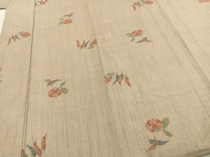 平和屋着物●小千谷紬 成り物 ロング丈 正絹 逸品 AABD8690fy