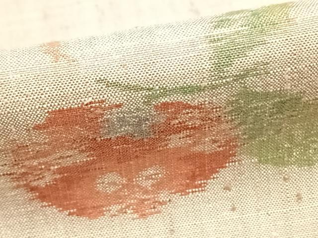 平和屋着物●小千谷紬 成り物 ロング丈 正絹 逸品 AABD8690fy