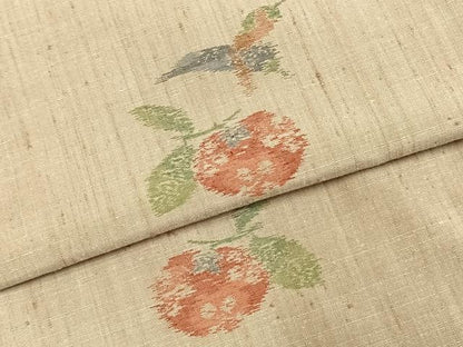 平和屋着物●小千谷紬 成り物 ロング丈 正絹 逸品 AABD8690fy