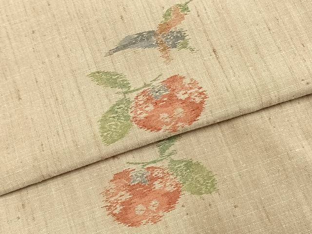 平和屋着物●小千谷紬 成り物 ロング丈 正絹 逸品 AABD8690fy