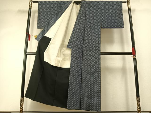 平和屋着物●本場大島紬　割り込み絣　正絹　逸品　AABD8691fy