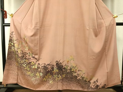 平和屋着物●訪問着　南天文　金彩　正絹　逸品　AABD8694fy