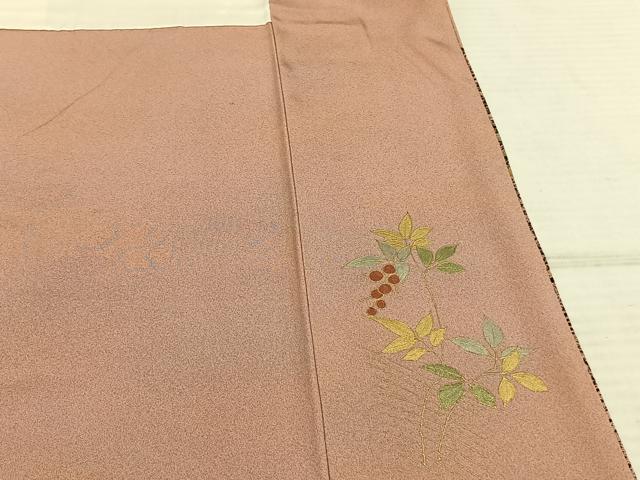 平和屋着物●訪問着　南天文　金彩　正絹　逸品　AABD8694fy