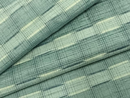 平和屋着物●上質な紬 格子 正絹 逸品 AABD8696fy