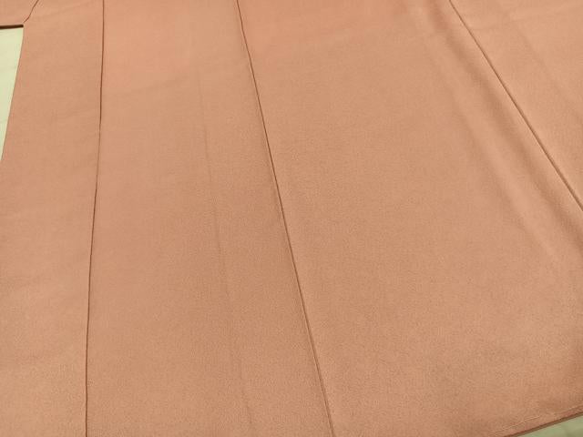平和屋着物●上質な色無地　唐草地紋　虹色　正絹　逸品　AABD8703fy