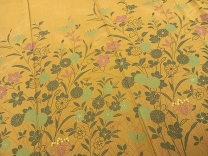 平和屋着物●訪問着　花蝶文　金彩　ますいわ屋扱い　正絹　逸品　AABD8712fy