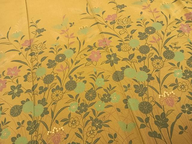 平和屋着物●訪問着　花蝶文　金彩　ますいわ屋扱い　正絹　逸品　AABD8712fy
