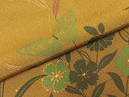 平和屋着物●訪問着　花蝶文　金彩　ますいわ屋扱い　正絹　逸品　AABD8712fy