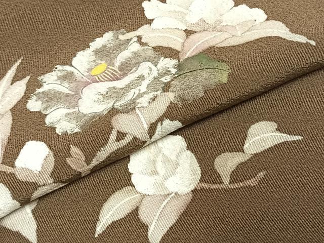平和屋着物●訪問着　手描き　枝花文　暈し染め　正絹　逸品　AABD8718fy