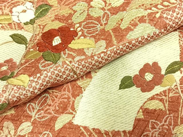 平和屋着物●訪問着　刺繍　地紙花文　金糸　金彩　正絹　逸品　AABD8719fy