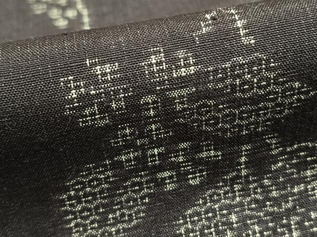 平和屋着物○結城紬 100亀甲 枝花文 正絹 逸品 AABD8721fy