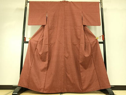 平和屋着物●上質な紬　立涌文　正絹　逸品　AABD8731fy