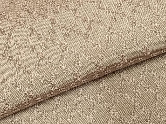 平和屋着物●花織　紬　菱繋ぎ　正絹　逸品　未使用　AABD8736fy
