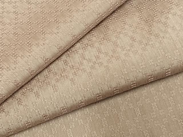 平和屋着物●花織　紬　菱繋ぎ　正絹　逸品　未使用　AABD8736fy
