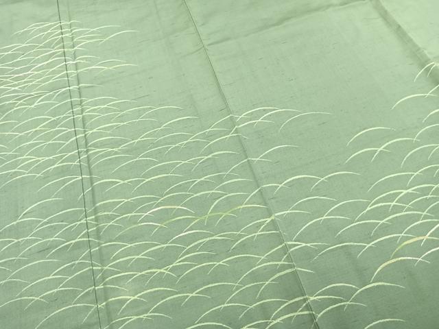 平和屋着物●訪問着　紬地　芝文　松坂屋扱い　正絹　逸品　AABD8740fy