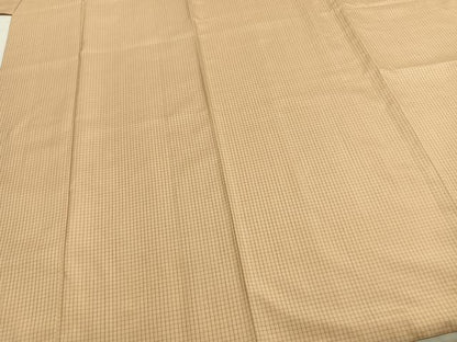 平和屋着物●上質な紬　格子　正絹　逸品　AABD8742fy