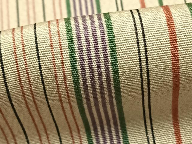 平和屋着物●上質な小紋　縞　正絹　逸品　AABD8745fy