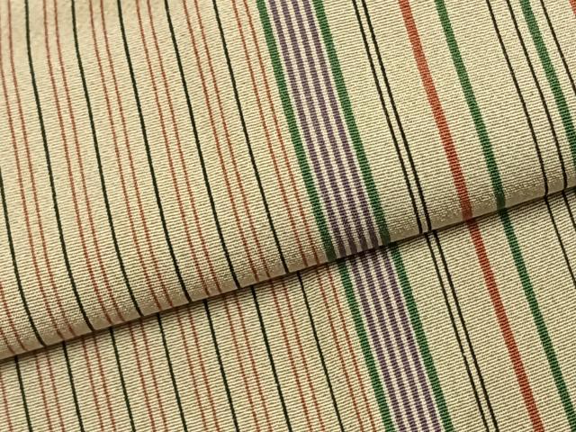 平和屋着物●上質な小紋　縞　正絹　逸品　AABD8745fy