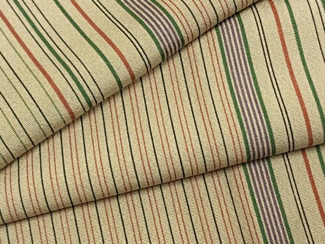 平和屋着物●上質な小紋　縞　正絹　逸品　AABD8745fy