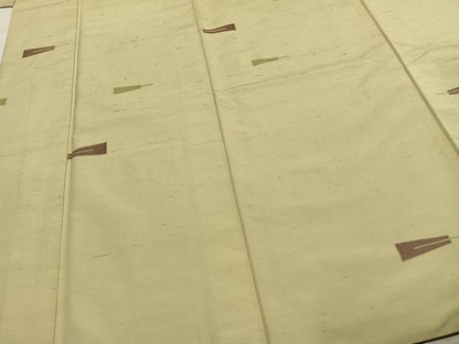 平和屋着物●上質な紬　扇　正絹　逸品　AABD8746fy