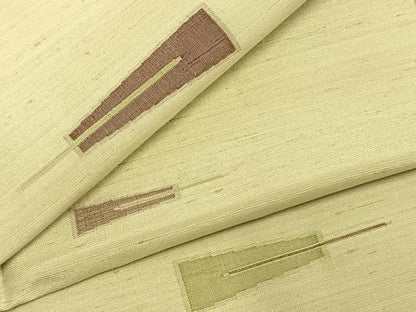 平和屋着物●上質な紬　扇　正絹　逸品　AABD8746fy